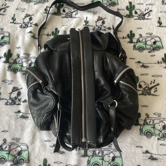 Alexander Wang Lambskin leather Marti Backpack Bag Washed Black Rhodium Hardware - Picture 10 of 17